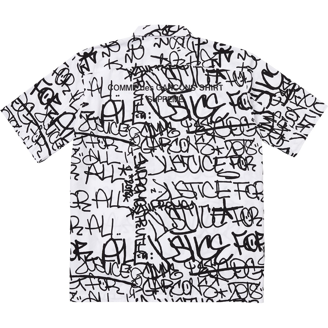 Supreme　ギャルソン　Graphic S/S shirt 白