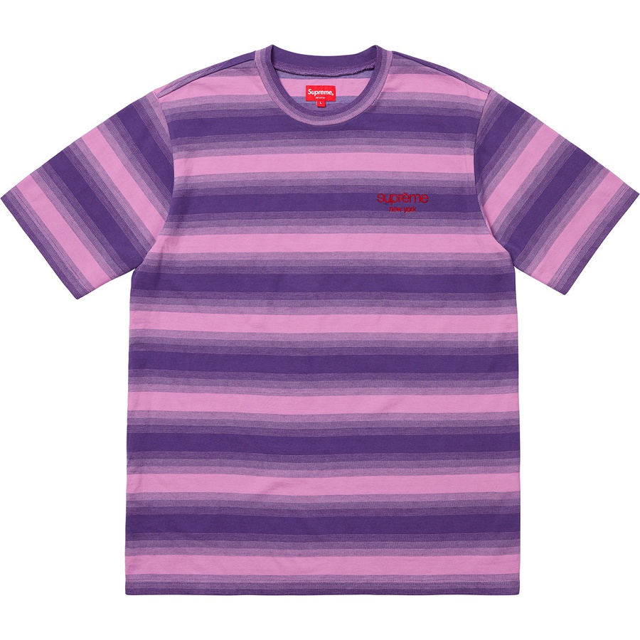 Details on Gradient Striped S S Top Purple from fall winter 2018 (Price is $88)