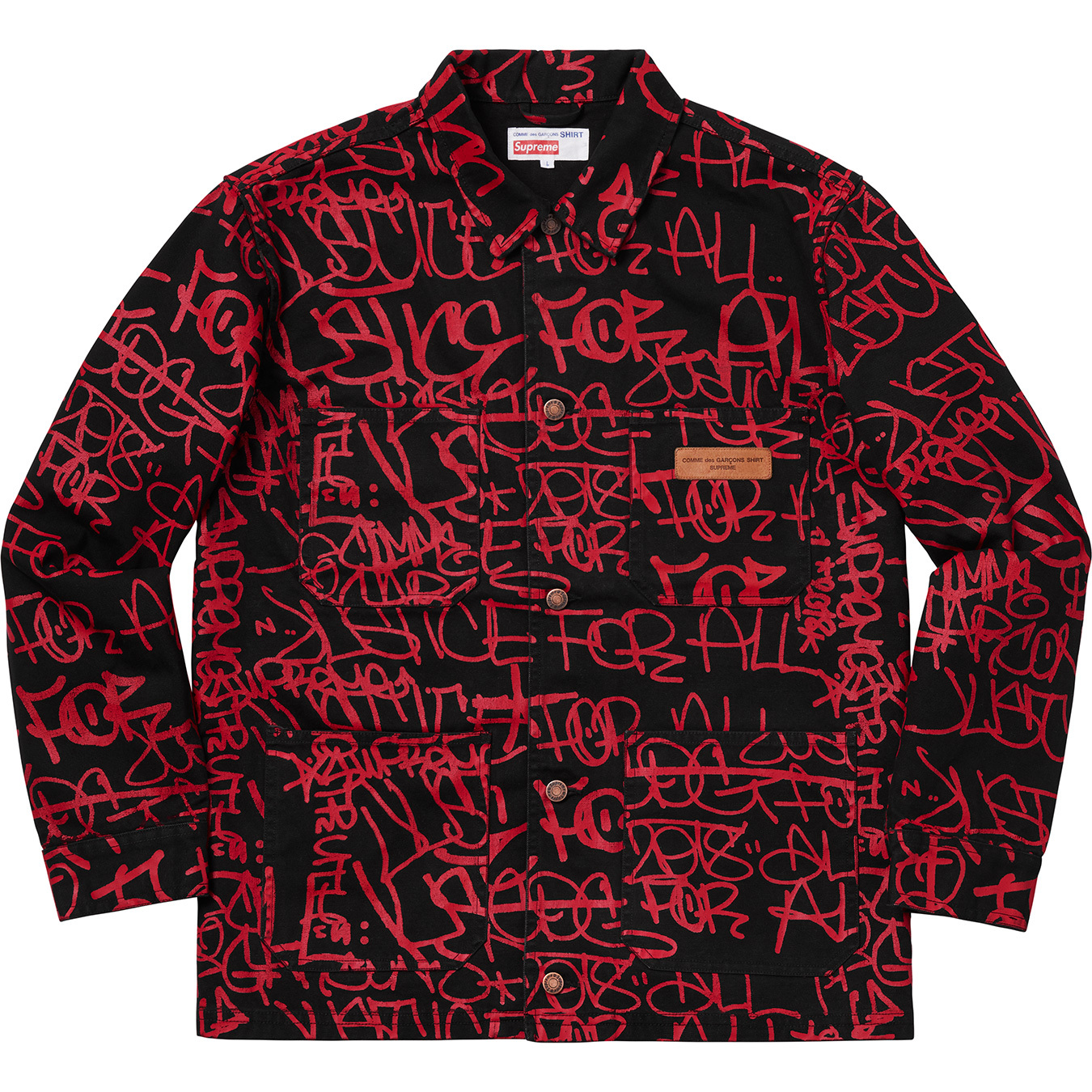 Comme des Garçons SHIRT Printed Canvas Chore Coat - fall winter ...