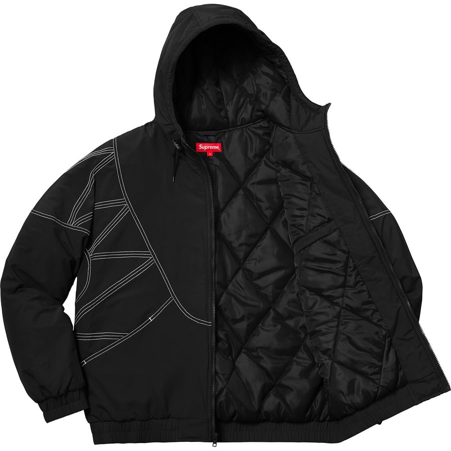 Details on Zig Zag Stitch Puffy Jacket Black from fall winter 2018 (Price is $198)