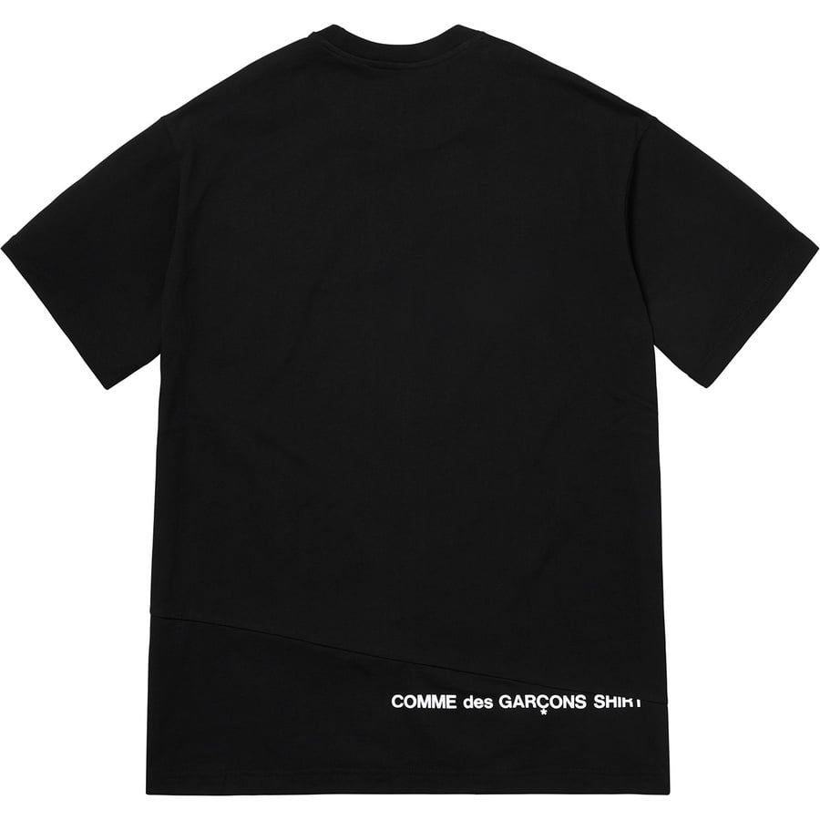 Details on Supreme Comme des Garçons SHIRT Split Box Logo Tee Black from fall winter
                                                    2018 (Price is $54)