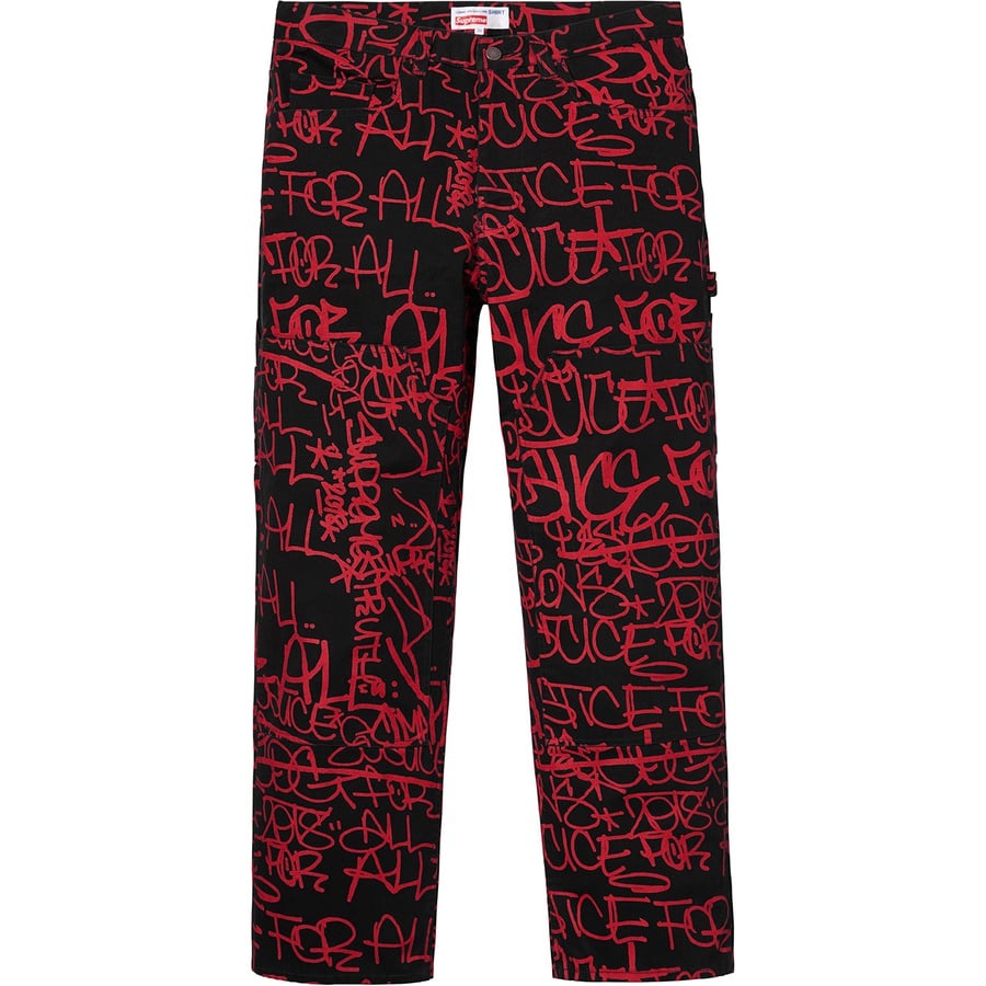 Details on Supreme Comme des Garçons SHIRT Canvas Painter Pant Black from fall winter 2018 (Price is $178)