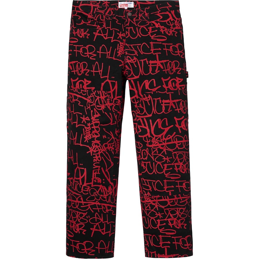 Details on Supreme Comme des Garçons SHIRT Canvas Painter Pant Black from fall winter
                                                    2018 (Price is $178)