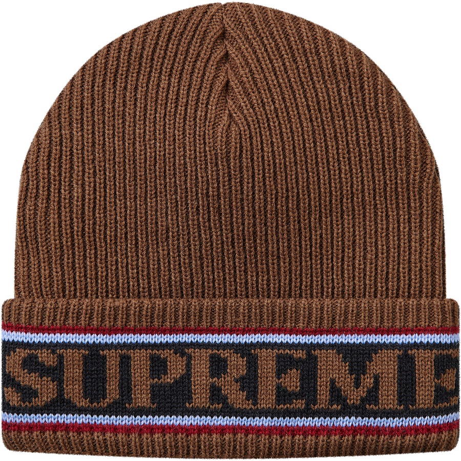 Details on Cuff Logo Beanie Brown from fall winter
                                                    2018 (Price is $32)