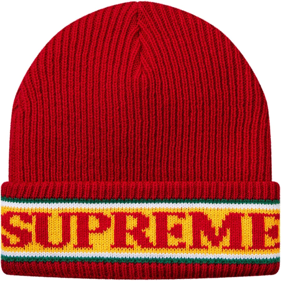 Details on Cuff Logo Beanie Red from fall winter
                                                    2018 (Price is $32)