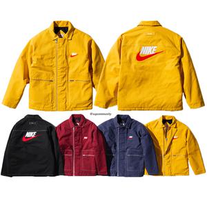 supreme nike double zip quilted work