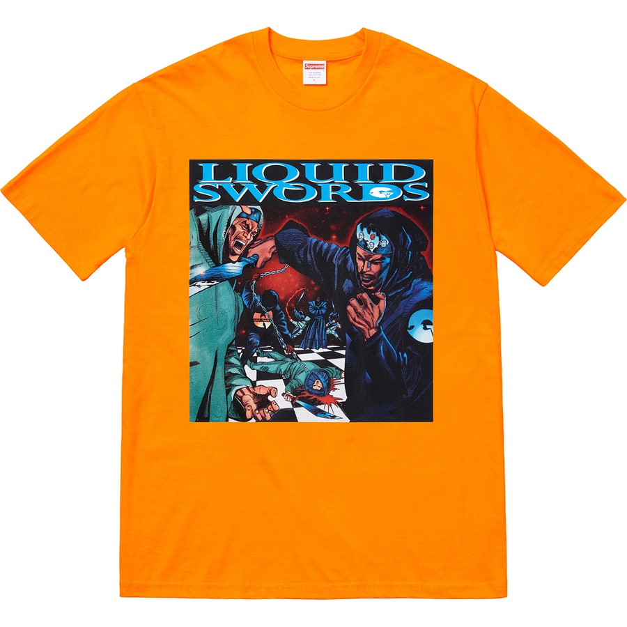 Details on Liquid Swords Tee Bright Orange from fall winter
                                                    2018 (Price is $44)
