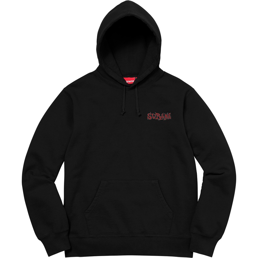 Details on Portrait Hooded Sweatshirt Black from fall winter 2018 (Price is $158)