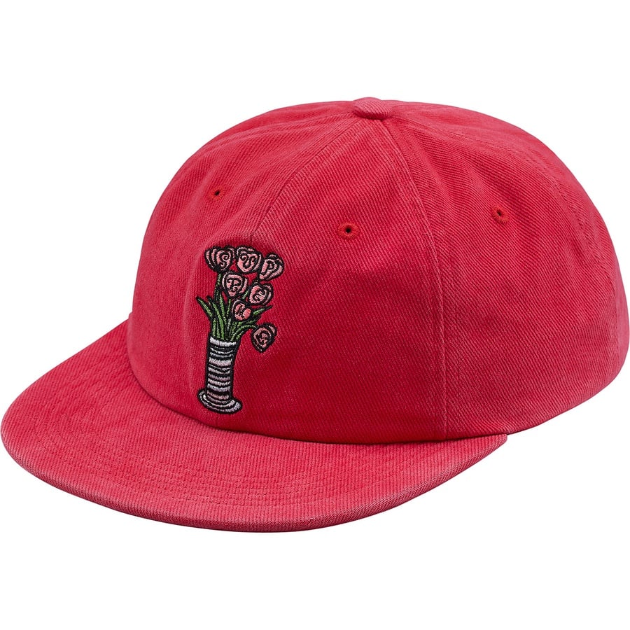 Details on Flowers 6-Panel Red from fall winter
                                                    2018 (Price is $48)