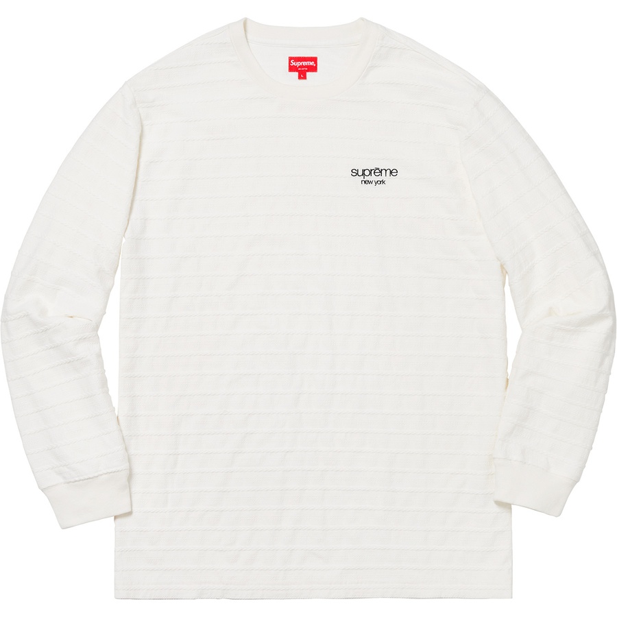 Details on Rope Stripe L S Top Off-White from fall winter
                                                    2018 (Price is $98)
