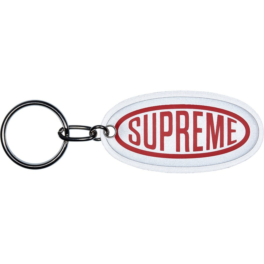 Details on Reflective Keychain Silver from fall winter
                                                    2018 (Price is $14)