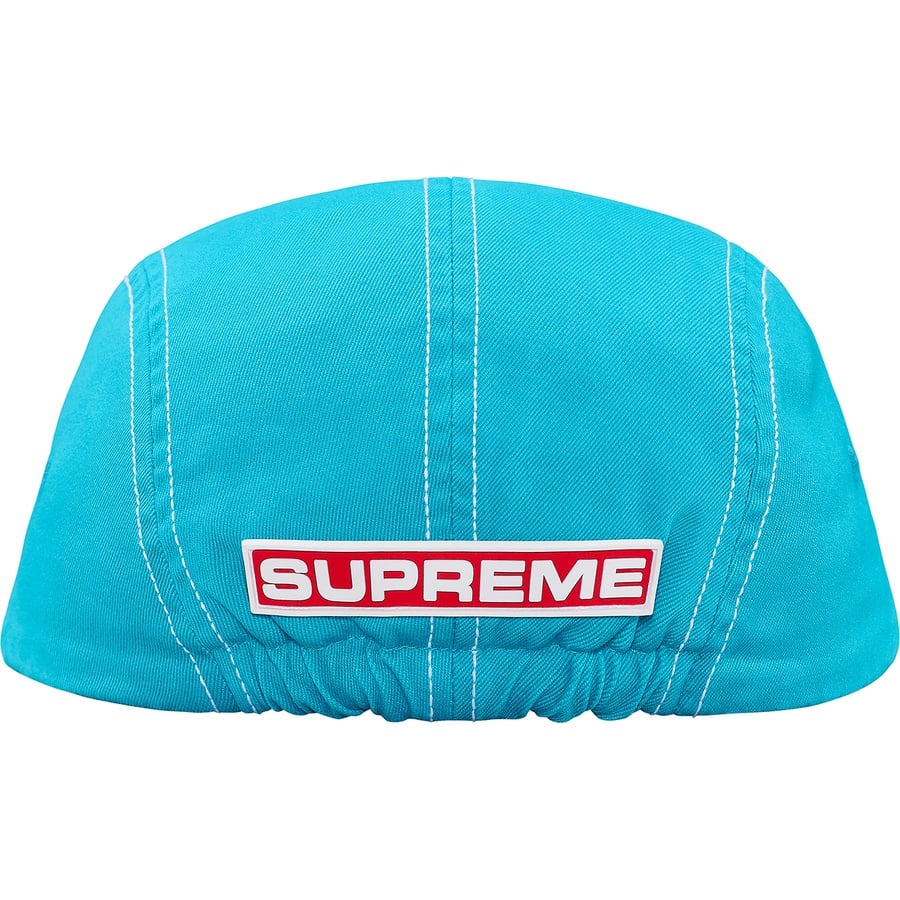 Details on Fitted Rear Patch Camp Cap Neon Blue from fall winter
                                                    2018 (Price is $48)