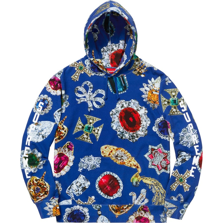 Details on Jewels Hooded Sweatshirt Royal from fall winter
                                                    2018 (Price is $178)