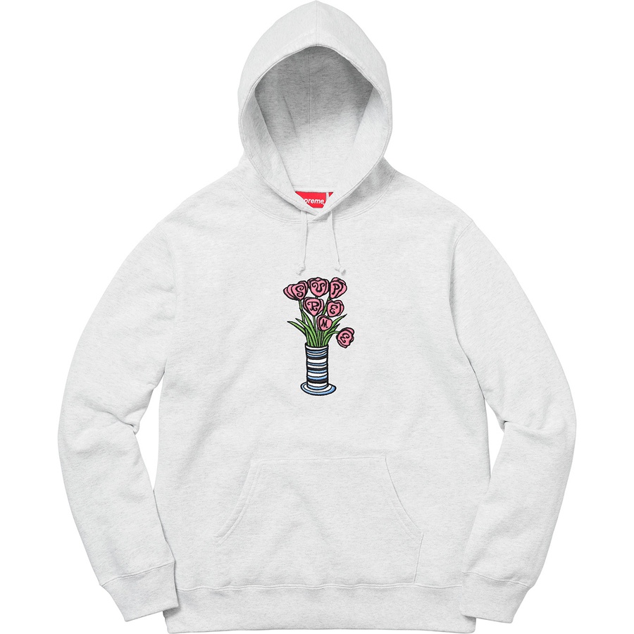 Details on Flowers Hooded Sweatshirt Ash Grey from fall winter
                                                    2018 (Price is $158)