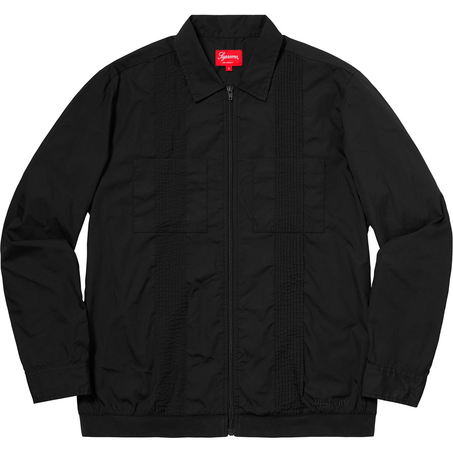 Details on Pin Tuck Zip Up Shirt Black from fall winter 2018 (Price is $138)