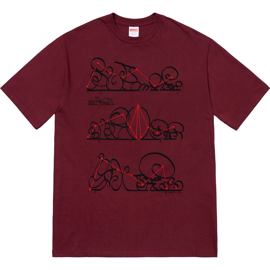 Details on System Tee Burgundy from fall winter 2018 (Price is $36)
