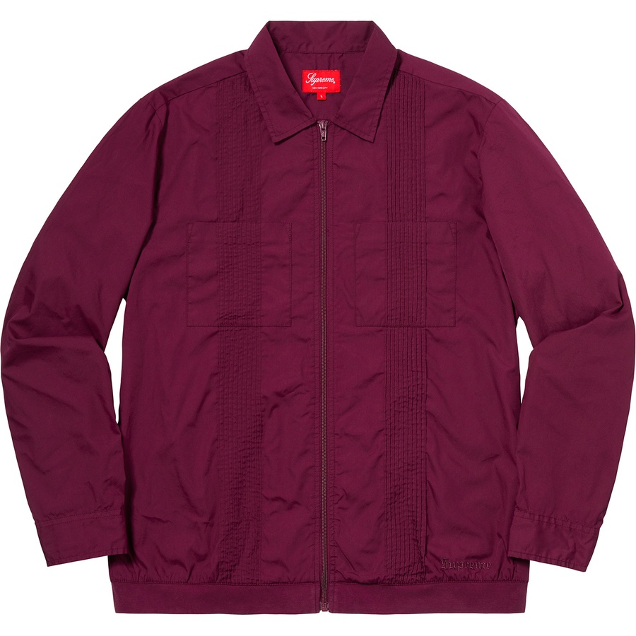 Details on Pin Tuck Zip Up Shirt Plum from fall winter
                                                    2018 (Price is $138)