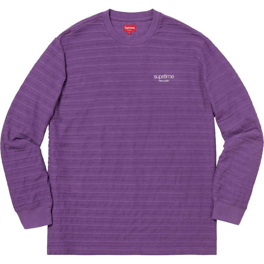 Details on Rope Stripe L S Top Purple from fall winter
                                                    2018 (Price is $98)