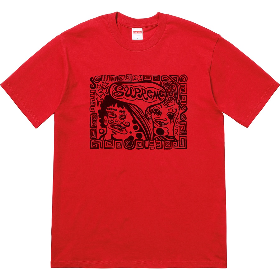 Details on Faces Tee Red from fall winter
                                                    2018 (Price is $36)