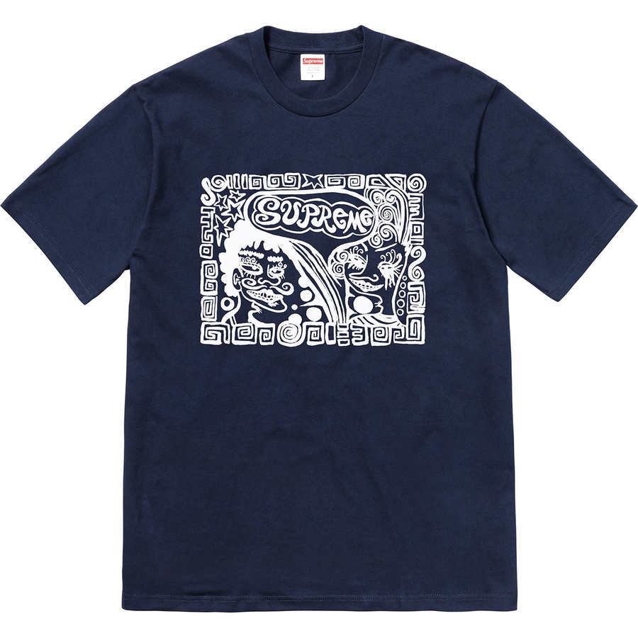 Details on Faces Tee Navy from fall winter
                                                    2018 (Price is $36)