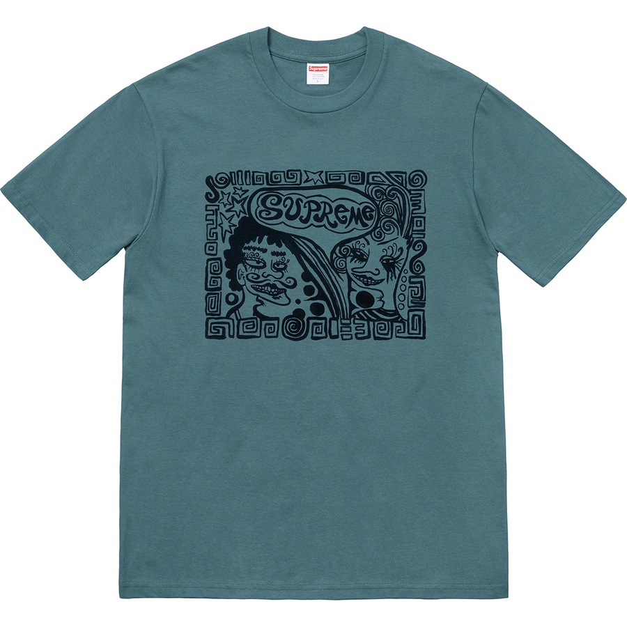 Details on Faces Tee Slate from fall winter
                                                    2018 (Price is $36)