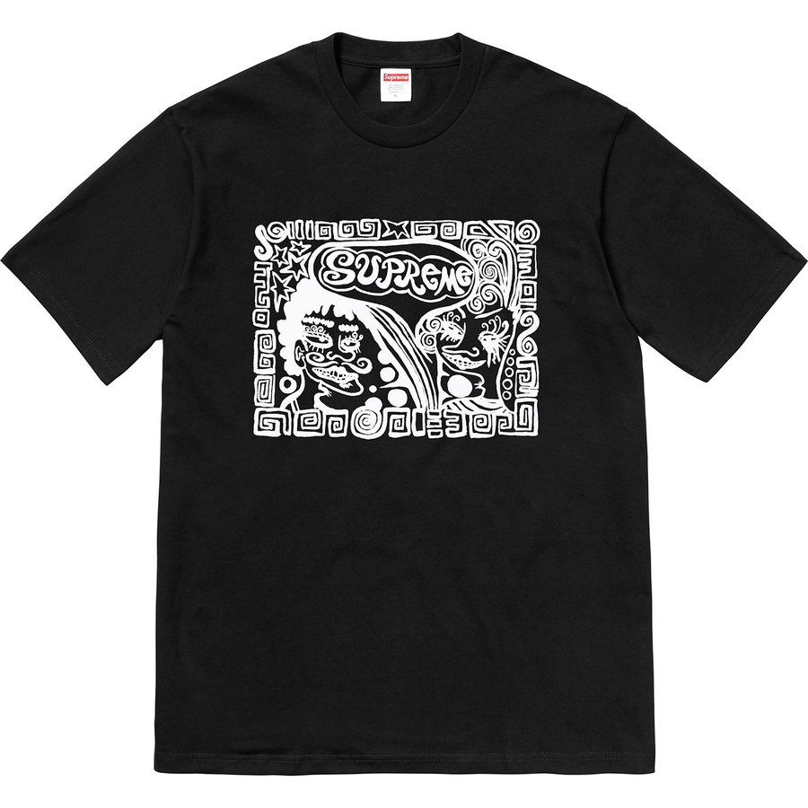 Details on Faces Tee Black from fall winter 2018 (Price is $36)