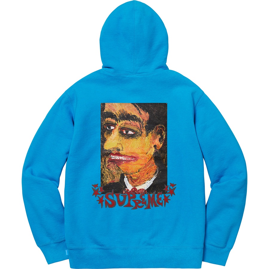 Details on Portrait Hooded Sweatshirt Bright Royal from fall winter 2018 (Price is $158)