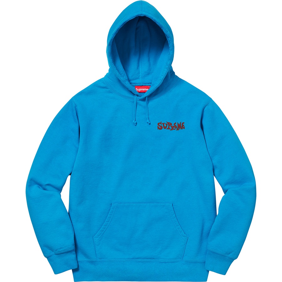 Details on Portrait Hooded Sweatshirt Bright Royal from fall winter 2018 (Price is $158)
