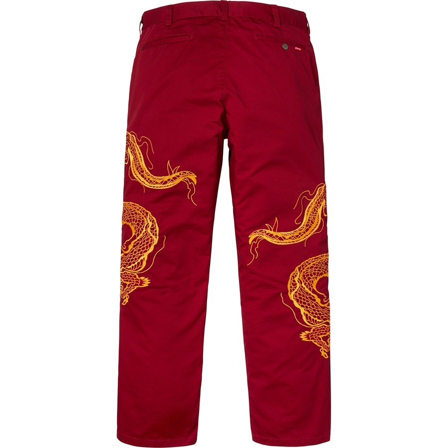 Details on Dragon Work Pant Red from fall winter
                                                    2018 (Price is $168)