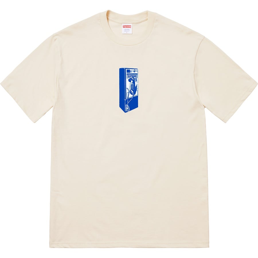 Supreme Payphone Tee (FW18) - Natural - $36