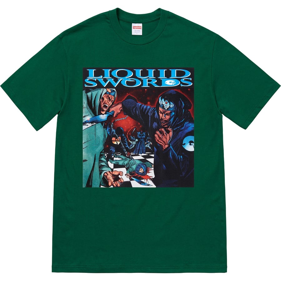 Details on Liquid Swords Tee Dark Green from fall winter
                                                    2018 (Price is $44)