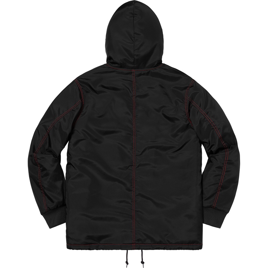 Details on Sherpa Lined Nylon Zip Up Jacket Black from fall winter 2018 (Price is $178)