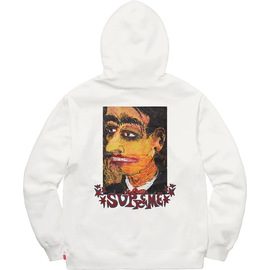 Details on Portrait Hooded Sweatshirt White from fall winter 2018 (Price is $158)
