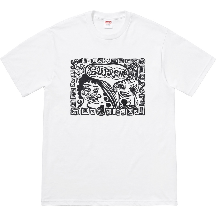 Details on Faces Tee White from fall winter
                                                    2018 (Price is $36)