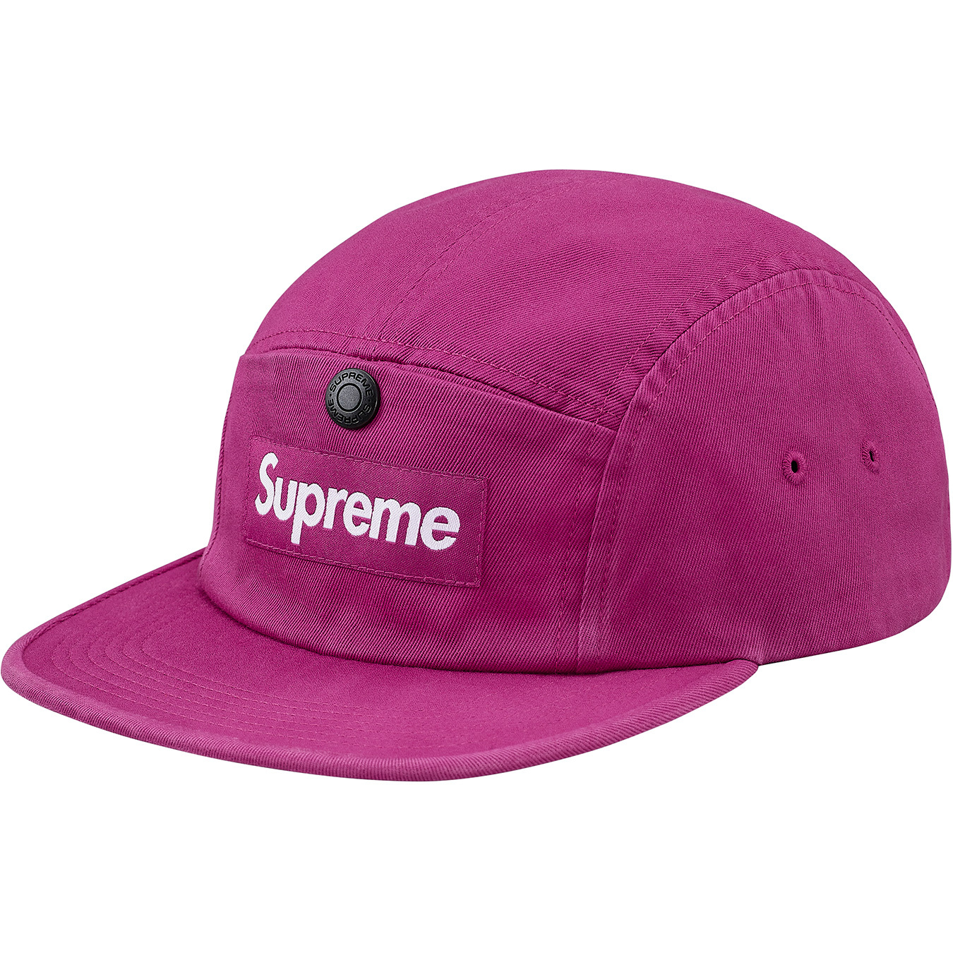 Supreme New York FW18 Red Snap Button Pocket Camp Cap Hat BOGO 100