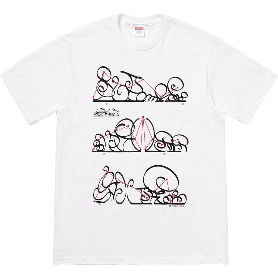 Details on System Tee White from fall winter
                                                    2018 (Price is $36)