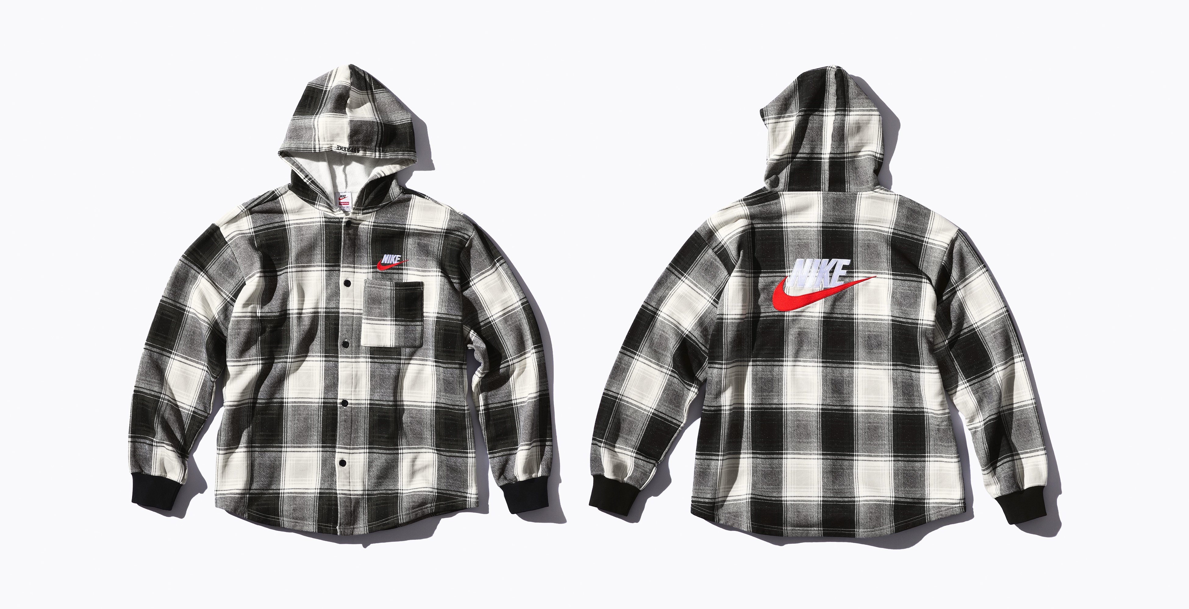 Nike Plaid Hooded Sweatshirt - fall winter 2018 - Supreme