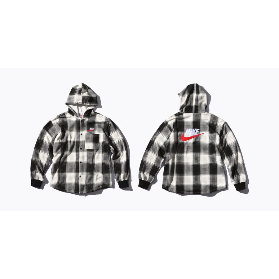 Supreme Supreme Nike Plaid Hooded Sweatshirt (FW18) - $158