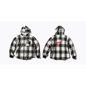 supreme nike plaid hooded sweatshirt mustard
