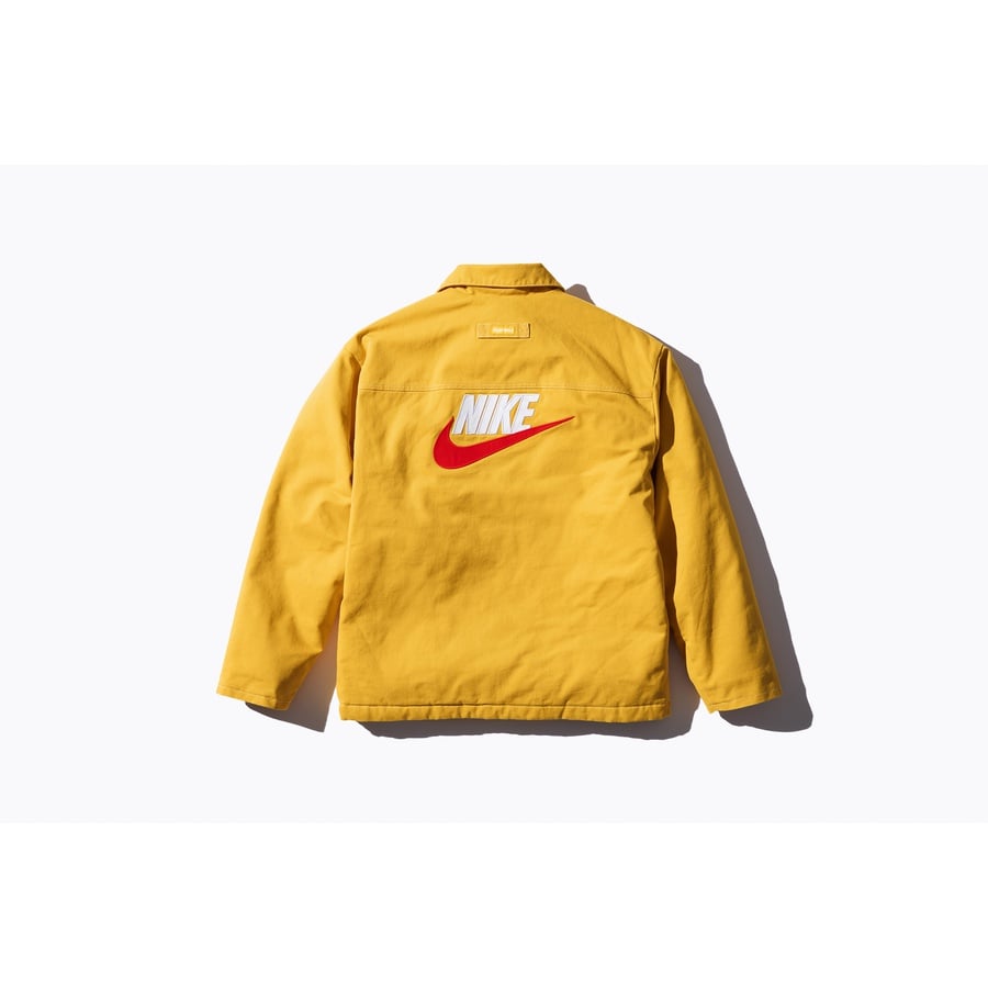 Details on Supreme Nike Double Zip Quilted Work Jacket  from fall winter
                                                    2018 (Price is $260)
