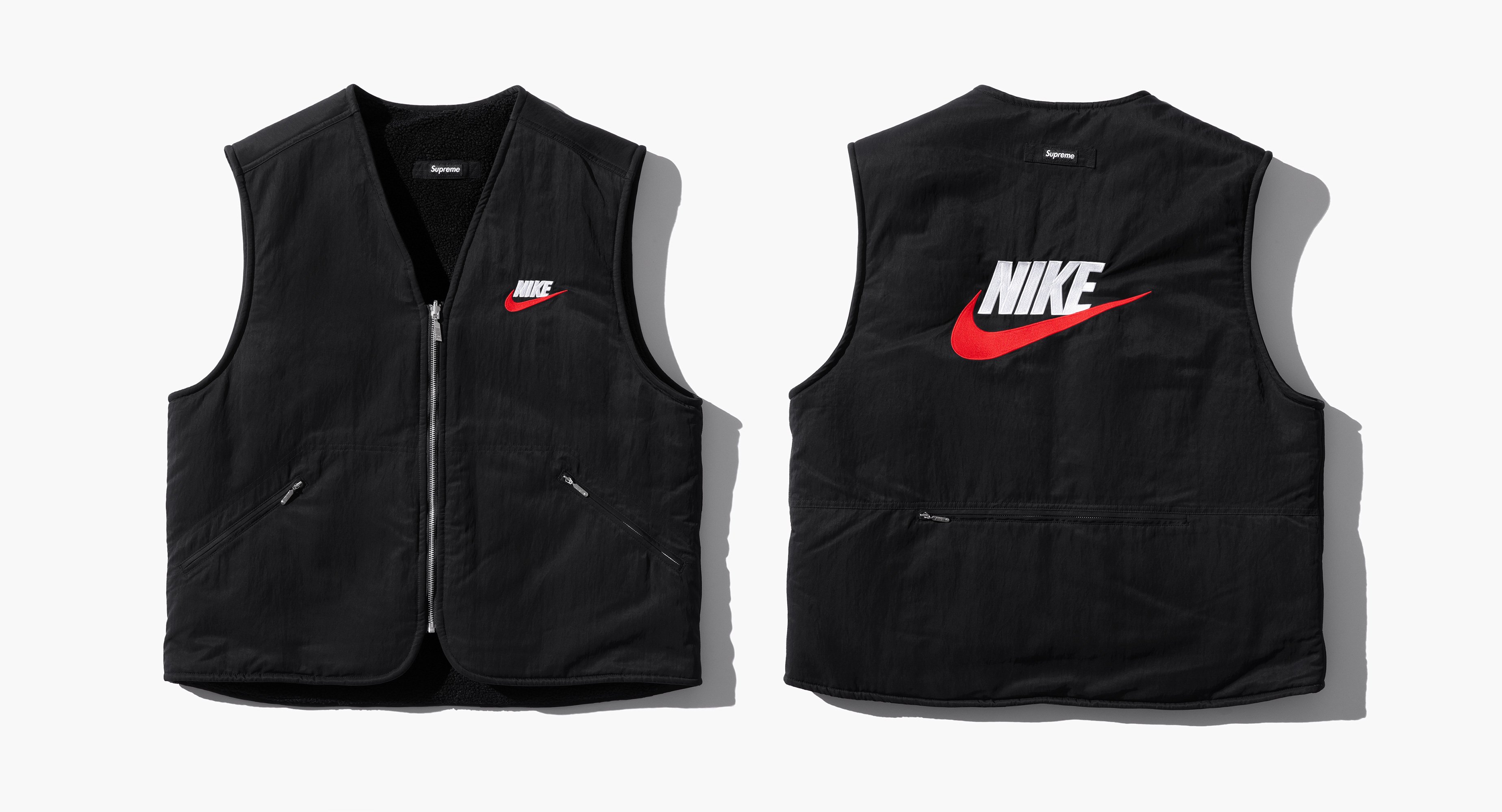 美品18AW Nike Reversible Nylon Sherpa Vest