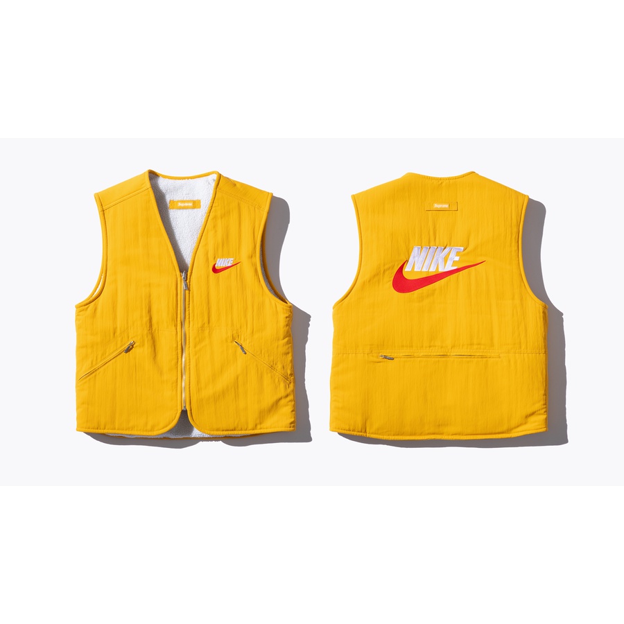 Details on Supreme Nike Reversible Nylon Sherpa Vest  from fall winter
                                                    2018 (Price is $168)