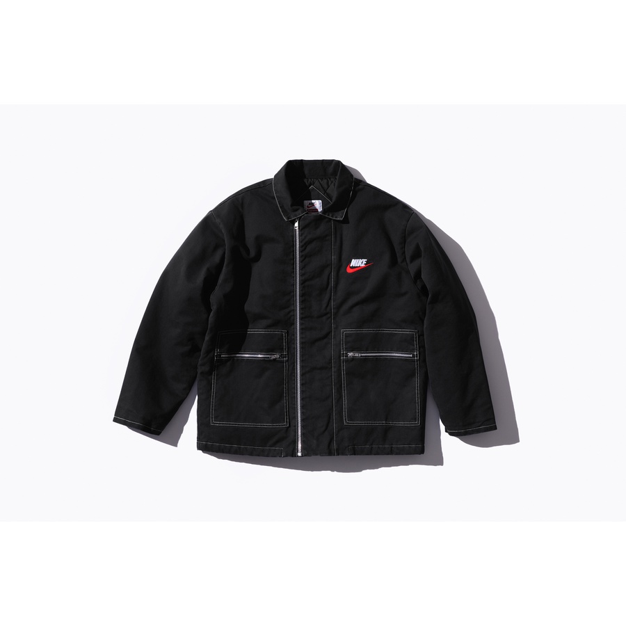 Details on Supreme Nike Double Zip Quilted Work Jacket  from fall winter
                                                    2018 (Price is $260)