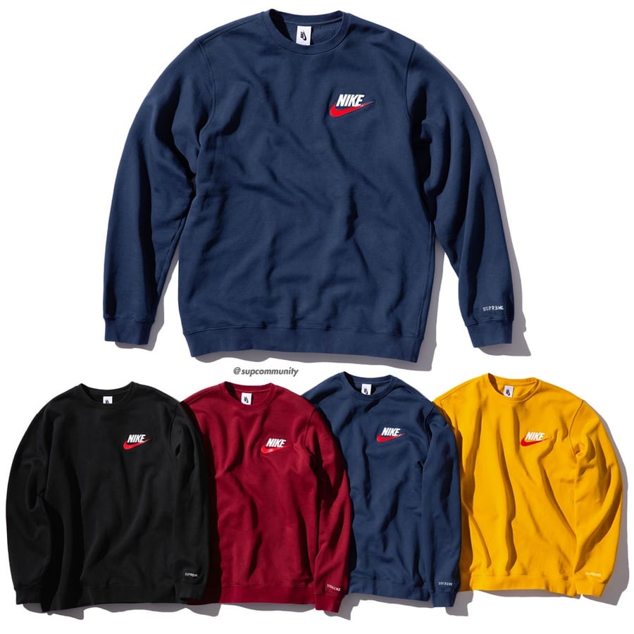 Details on Supreme Nike Crewneck from fall winter 2018 (Price is $128)
