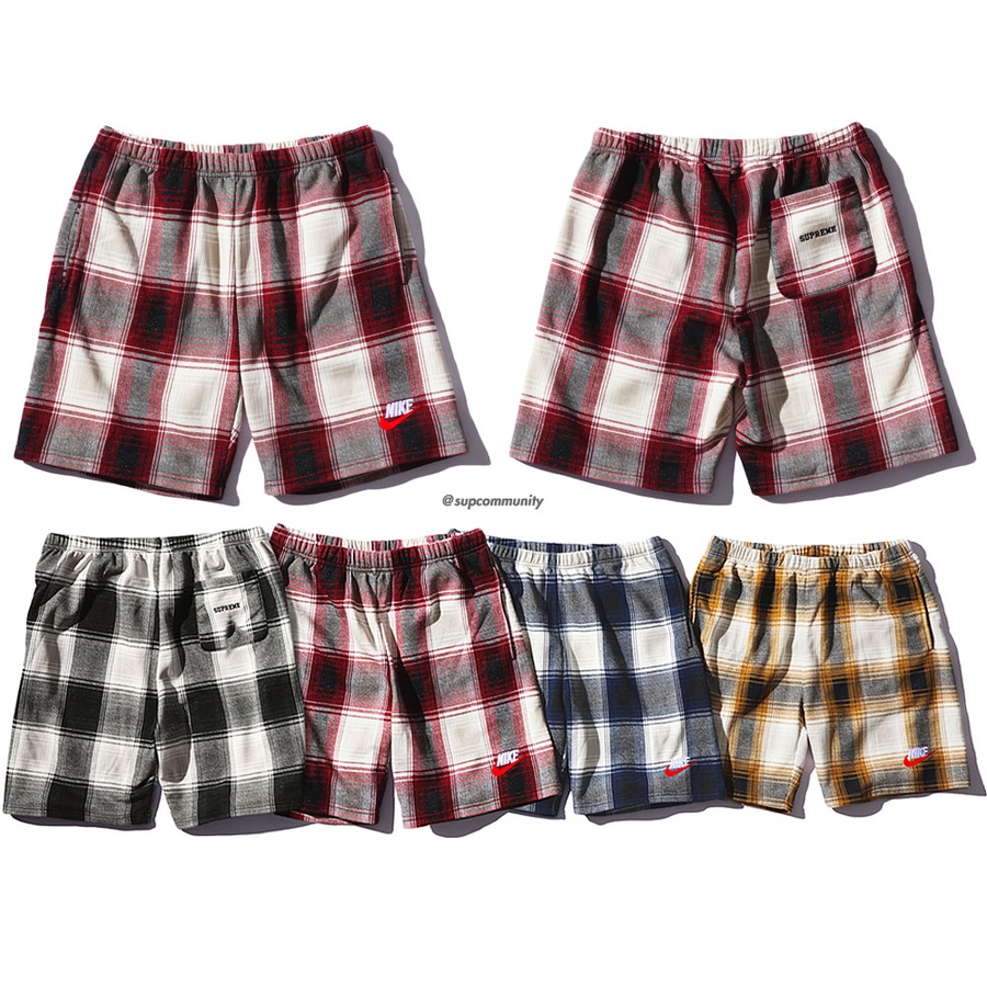 Supreme Supreme Nike Plaid Sweatshort releasing on Week 6 for fall winter 2018