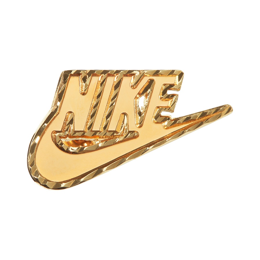 Details on Supreme Nike 14K Gold Earring Gold from fall winter 2018 (Price is $98)