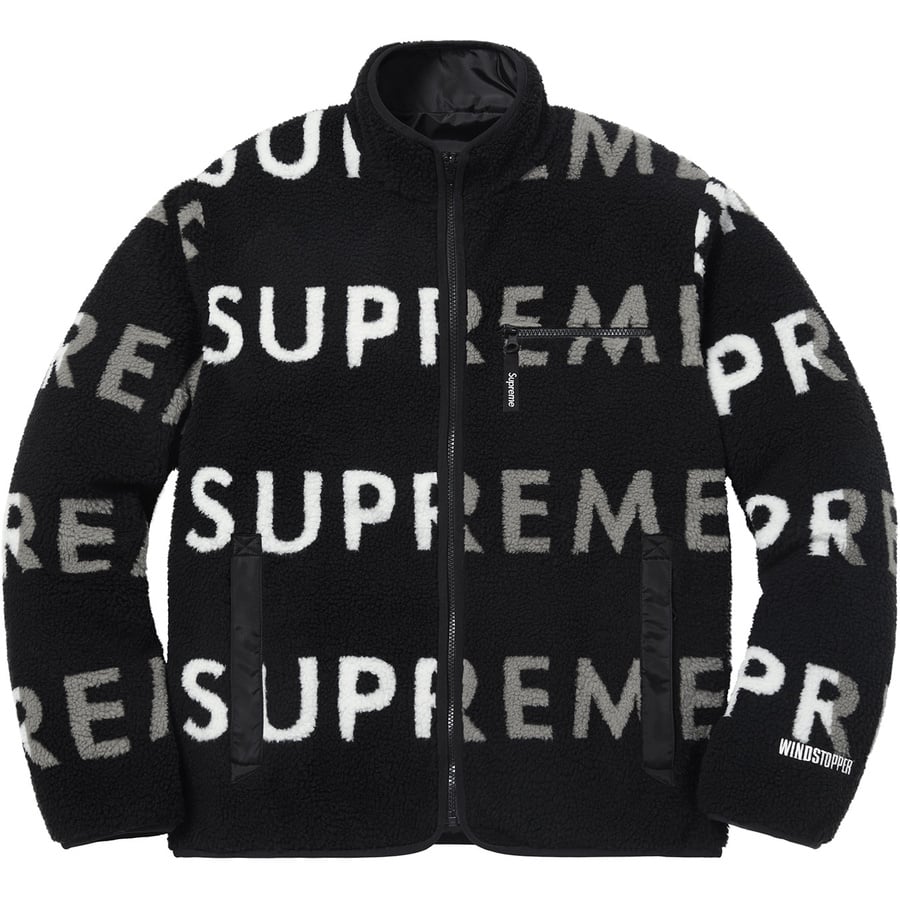 Details on Reversible Logo Fleece Jacket Black from fall winter
                                                    2018 (Price is $228)