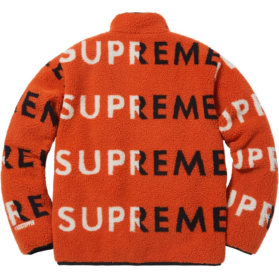 Details on Reversible Logo Fleece Jacket Orange from fall winter
                                                    2018 (Price is $228)