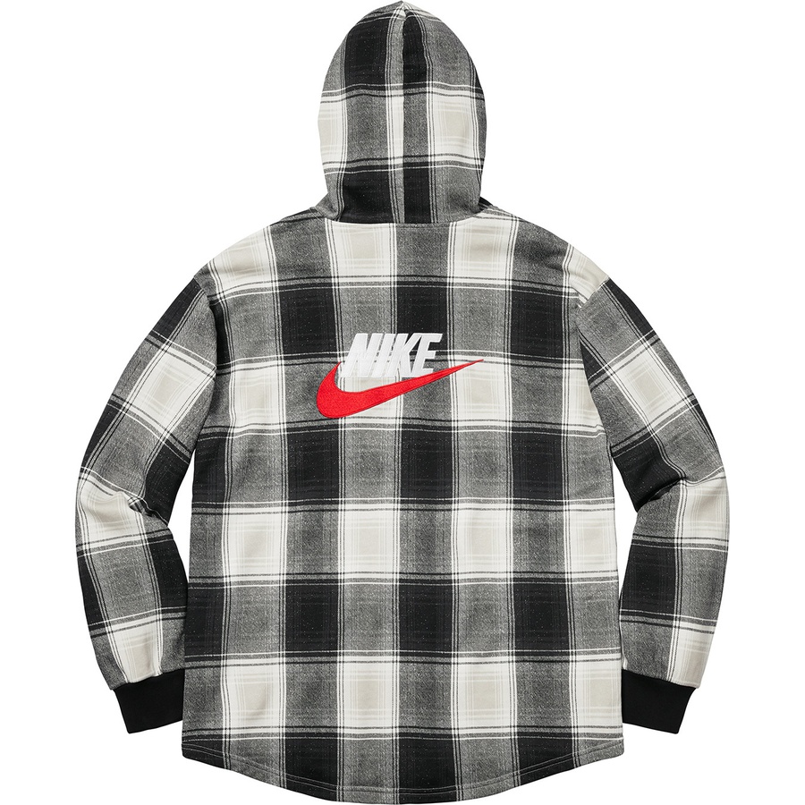 Details on Supreme Nike Plaid Hooded Sweatshirt Black from fall winter
                                                    2018 (Price is $158)