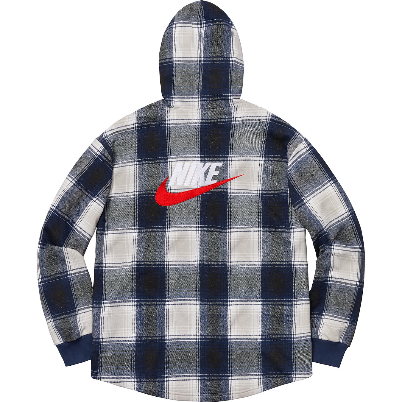 supreme nike plaid hoodie